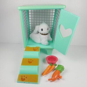 American Girl Bunny Rabbit Hutch Playset Wllie Wishers Carrot Teal Green